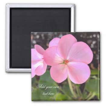 Geranium Flower Magnet Add Text You Like by RenderlyYours at Zazzle