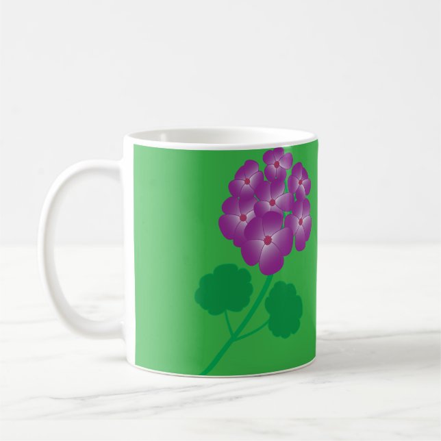 Geranium Flowers Coffee Mug (Left)