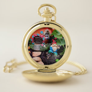 Geranium Gnome 01 Pocket Watch