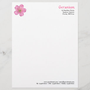 Geranium Letterhead