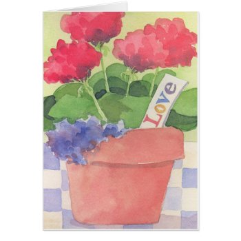 Geranium Love - Note Card by Zazzlemm_Cards at Zazzle