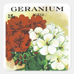 Geranium Seed Packet Label