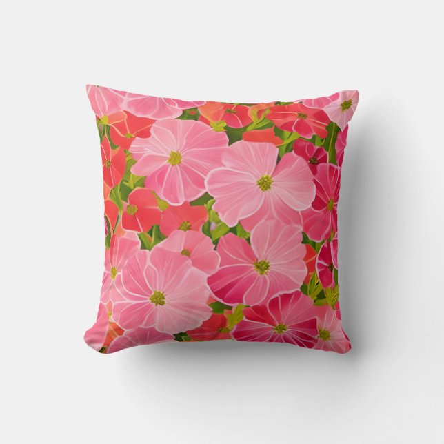 Geranium - the flower heals the auric field throw pillow (Front)