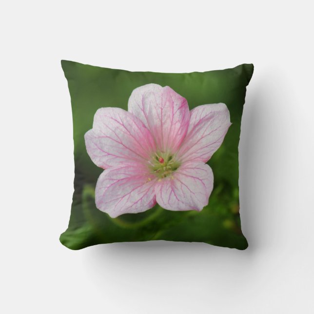 Geranium Throw Pillow (Front)