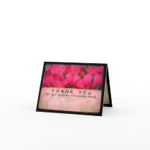 Geranium Vintage Photo Sympathy Thank You Note C 5