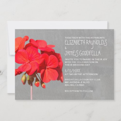 Geranium Wedding Invitations