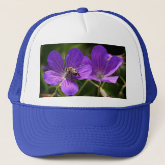 Geranium with Bee Trucker Hat