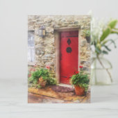 Geraniums by Red Door (Standing Front)