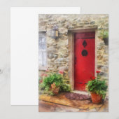Geraniums by Red Door (Front/Back)