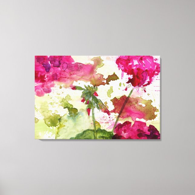 geraniums canvas print (Front)