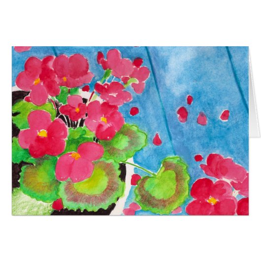 Geraniums Cards (Front Horizontal)