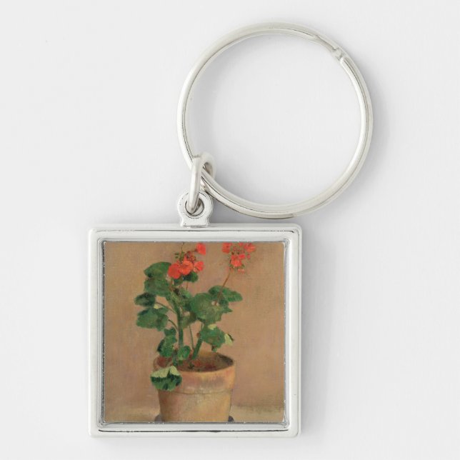 Geraniums in a Pot, c.1905 (oil on canvas) Keychain (Front)