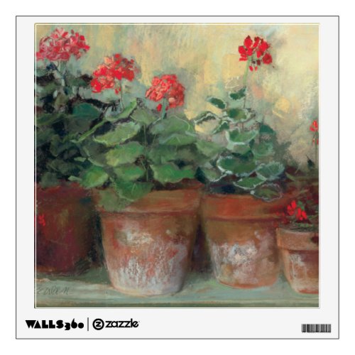 Geraniums in Pots Wall Sticker