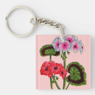 geraniums keychain
