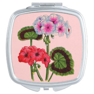 geraniums makeup mirror