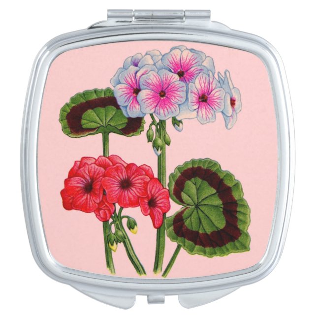 geraniums makeup mirror (Front)