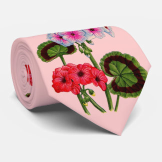 geraniums print tie