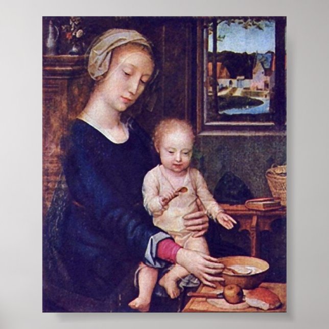 Gerard David - The Madonna of the Milk Soup Poster (Front)