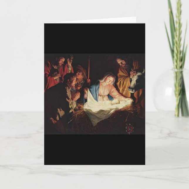 Gerard van Honthorst Nativity Holiday Card (Front)