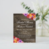 Gerber Daisies Bridal Shower Invite Postcards (Standing Front)