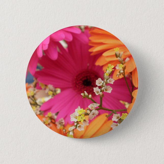 Gerber Daisy Button (Front)