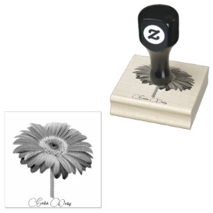 Gerber Daisy Flower Rubber Stamp