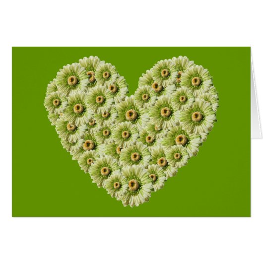 Gerber Daisy Heart Cards (Front Horizontal)