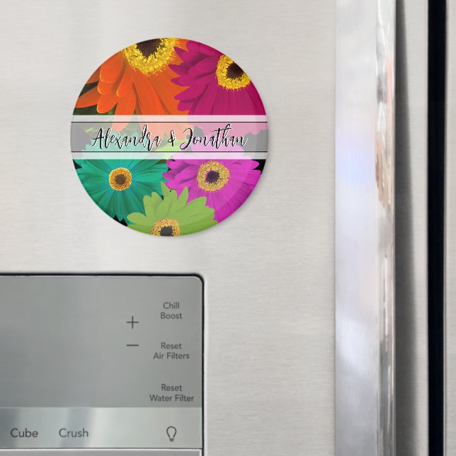 Gerber Daisy Wedding Magnets (In Situ (Fridge))