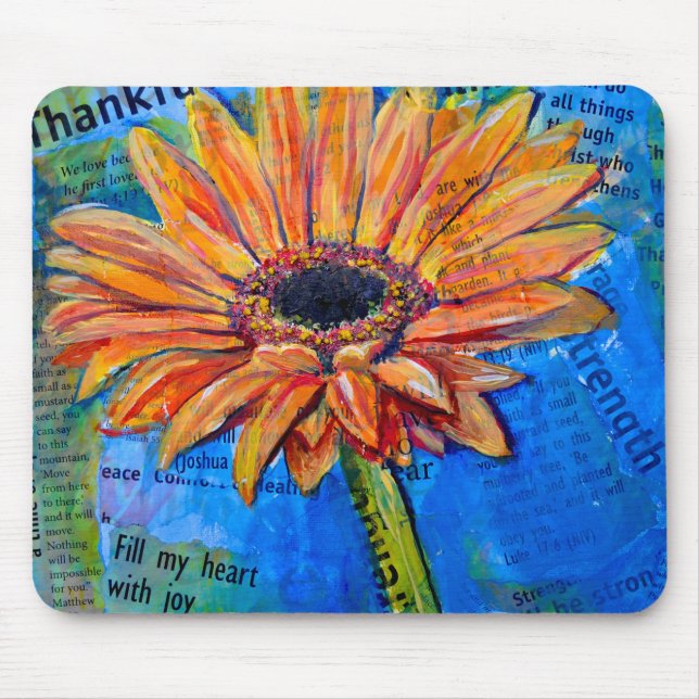 Gerbera BOLD Daisy mousepad (Front)