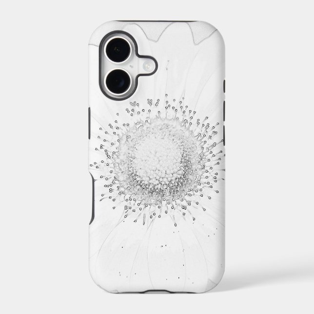 Gerbera BW Iphone Case (Back)