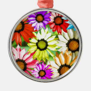 Gerbera colourful flower floral metal ornament
