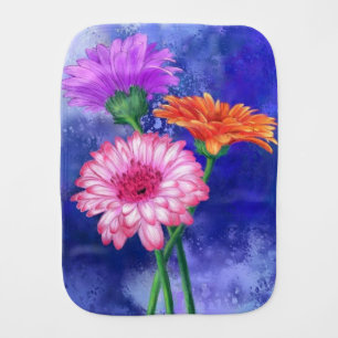 Gerbera Daisies Baby Burp Cloth