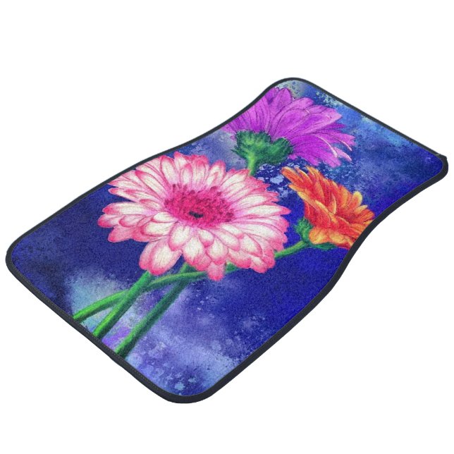 Gerbera Daisies Car Floor Mat  (Angled)