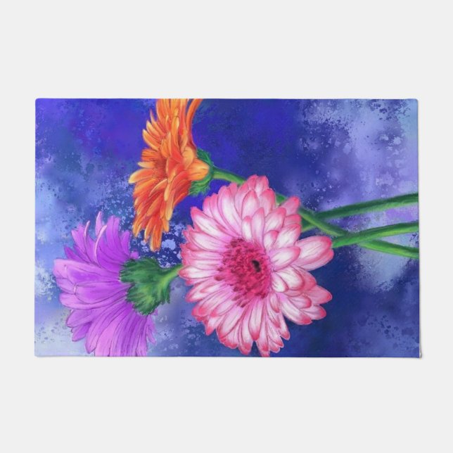 Gerbera Daisies Doormat (Front)