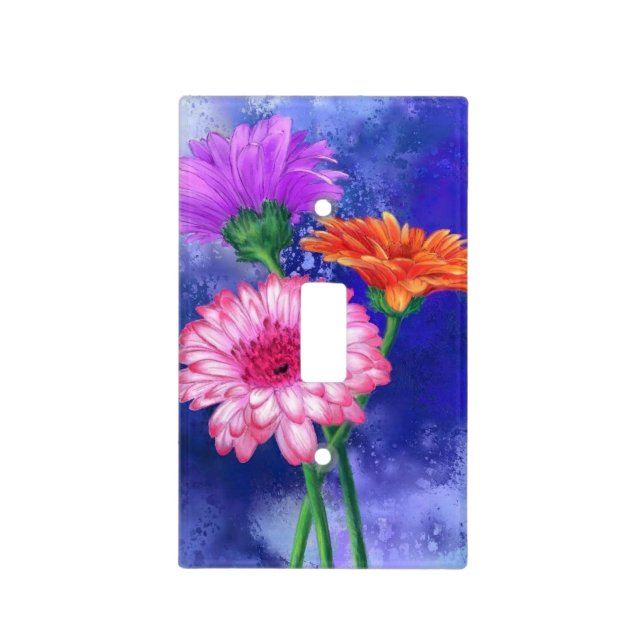Gerbera Daisies Light Switch Cover (Front)
