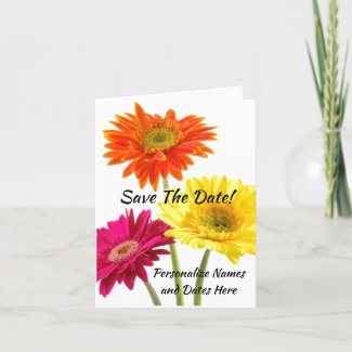 Save The Date Personalized Daisy Cards