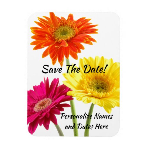 Gerbera Daisies Save The Date   Announcement Magnet