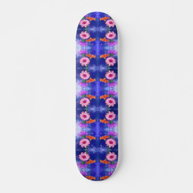 Gerbera Daisies Skateboard (Front)
