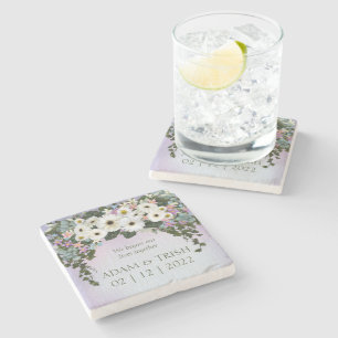Gerbera Daisies Swag Stone Coaster