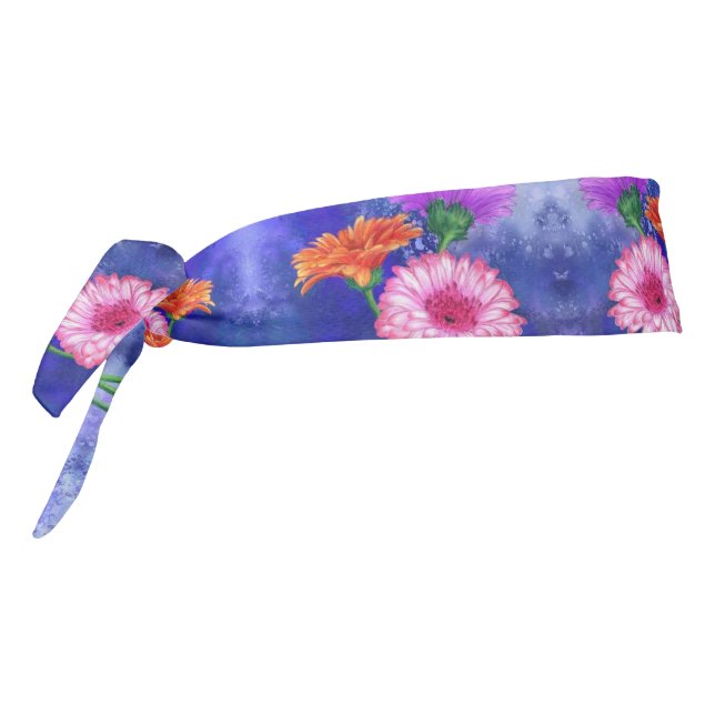 Gerbera Daisies Tie Headband (Rotate 270)
