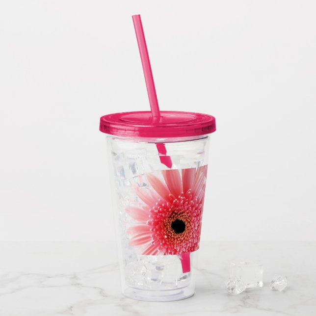 Gerbera Daisy Acrylic Tumbler (Front Ice)