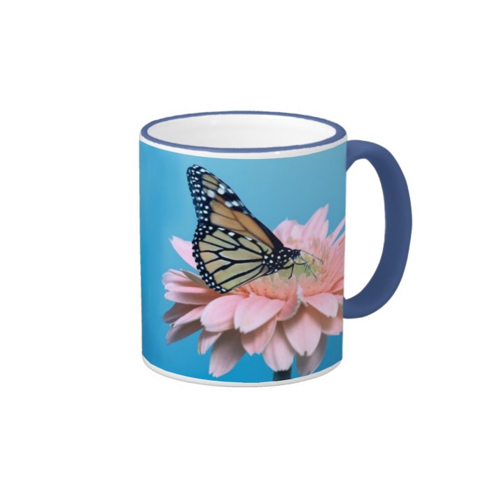 Gerbera Daisy and Butterfly Coffee Mugs