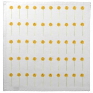 Gerbera daisy  cloth napkin