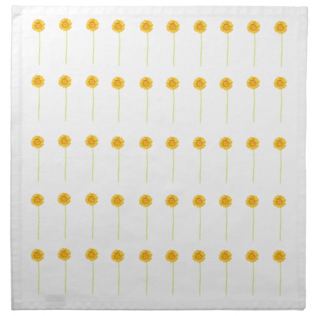 Gerbera daisy  cloth napkin (Front)