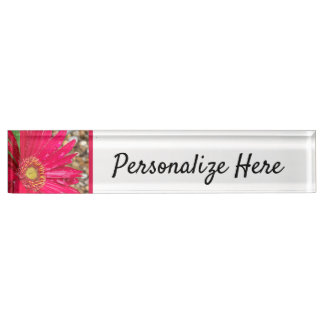 Gerbera Daisy    Desk Name Plate