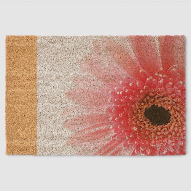 Gerbera Daisy Fiber Doormat (Front)