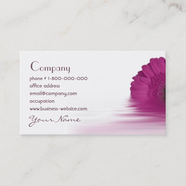 Gerbera Daisy Floral Business Card (Front)