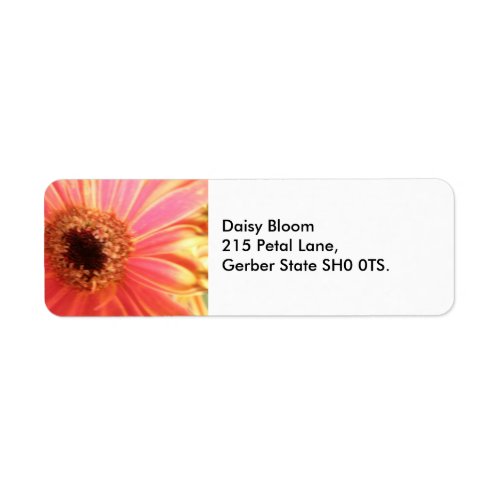 Gerbera Daisy Flower Address Labels