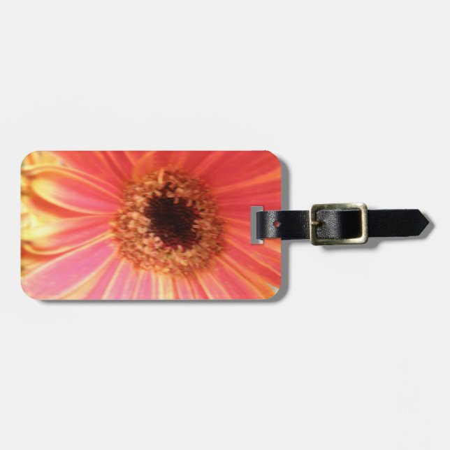 Gerbera Daisy Flower Custom Luggage Tag (Front Horizontal)