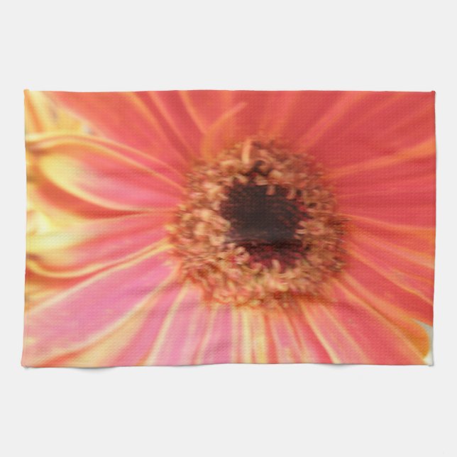Gerbera Daisy Flower Kitchen Towel (Horizontal)